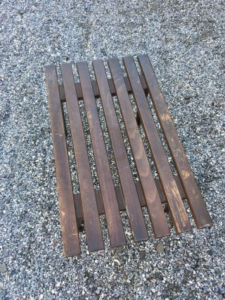 Vintage Mid Century Modern Solid Wood Slat Bench Table 30 X 18 X 14 Yugoslavia 8
