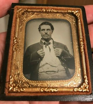 9th Plate Civil War Ambrotype Still of Soldier bright with wonderful focu 2