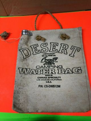 Vintage Desert Camping Canvas Water Bag