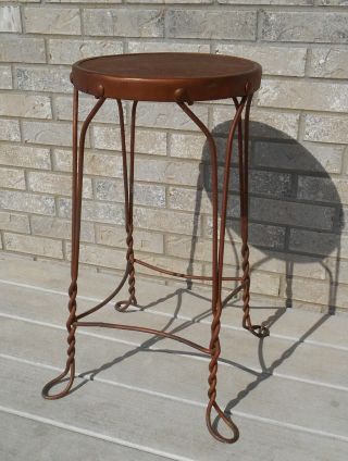 Vintage Twisted Wire Ice Cream Shop Cafe Stool (steampunk)