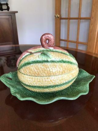 Mottahedeh Melon Tureen And Stand/underplatter.  Small Size