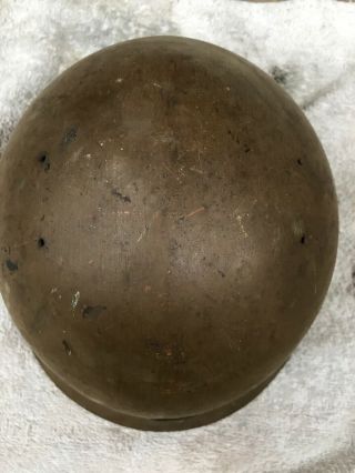 WW II Japanese Combat War Helmet.  With Liner And Chin Strap. 10