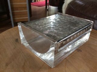 Wmf Lucite Silver Plated Lidded Box / Rare