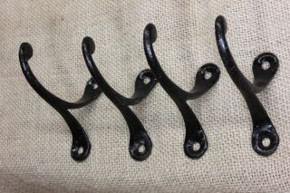 4 Single Coat Hooks Vintage 1850 