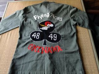 Vintage USAF Flying Aces Okinawa 48 - 49 Embroidered Souvenir Shirt 3
