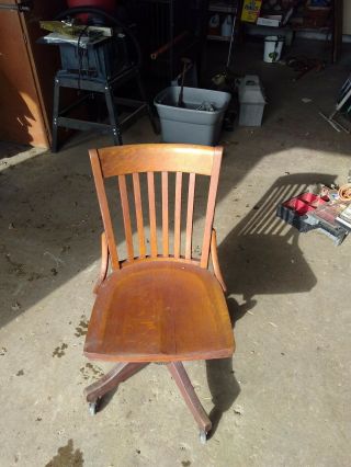 Adjustable Vintage Desk Office Chair/ Colonial Chair Co.  - Chicago
