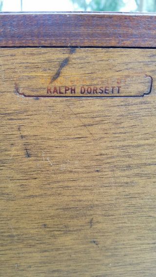 Vtg.  Signed Ralph Dorsett Saleman ' s Sample Dresser Rare Heavy 2