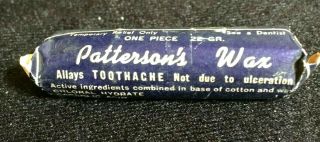 Antique Dental Toothache Medicine:patterson 