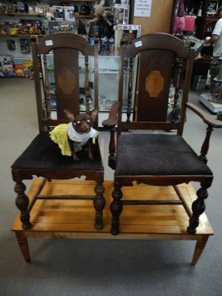 Mission Tiger Oak King Queen Thrones Chairs Stickley?