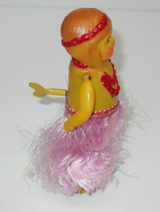 Vintage 1940`s - 50`s Occupied Japan Toy Celluloid Wind - up Hula Girl,  NOS 4