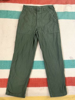 Vintage 1969 Us Military Army Type 1 Cotton Sateen Combat Utility Pants Sz 32x31