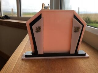 VINTAGE 1920/30’s ART DECO PINK AND BLACK BAKELITE PHOTO FRAME - CINEMA ? 5