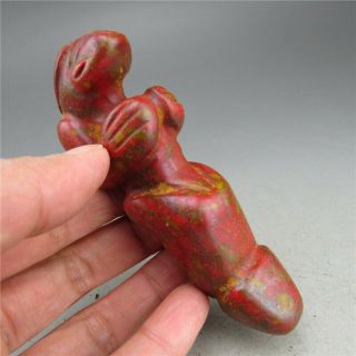 China,  jade,  hand carved,  Hongshan culture,  turquoise,  Apollo &penis,  pendant W3 3