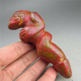 China,  jade,  hand carved,  Hongshan culture,  turquoise,  Apollo &penis,  pendant W3 4