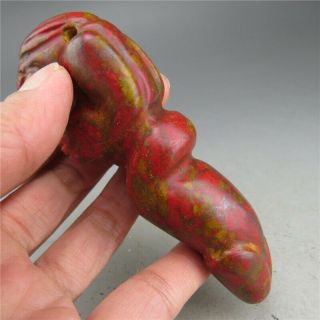 China,  jade,  hand carved,  Hongshan culture,  turquoise,  Apollo &penis,  pendant W3 5
