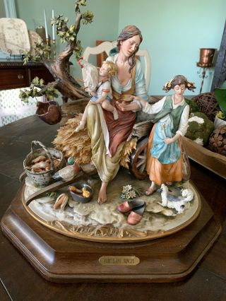 Rare Large Capodimonte The Photographer Figure Statue Made In Italy