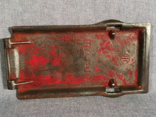 Antique McCormick - Deering Cast Iron Tool Box Lid MA 1410 Sickle Bar Mower 3