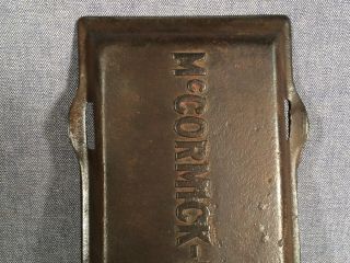 Antique McCormick - Deering Cast Iron Tool Box Lid MA 1410 Sickle Bar Mower 6