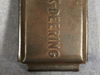 Antique McCormick - Deering Cast Iron Tool Box Lid MA 1410 Sickle Bar Mower 7