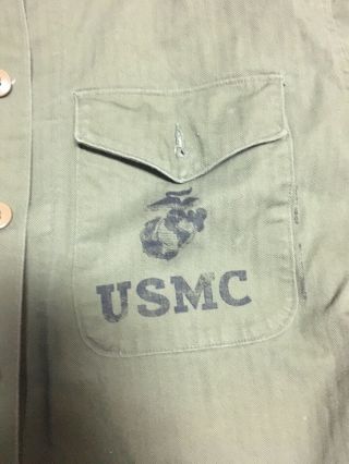 Vintage USMC MARKSMAN SHOOTING Jacket MARINE CORPS Herringbone Twill COAT 4