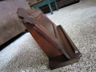 Antique Tiger Oak Eastlake Desk Table Top Music Stand Victorian Book Holder 4