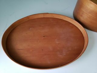 Vintage Shaker Oval Hand Crafted Wood Box by Orleans Carpenters,  Mass,  EUC 5