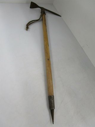 Vintage Wwii U.  S.  Ames Ice Axe Outdoor Sporting Equipment Gear