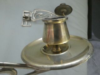 ART NOUVEAU BRASS CANDLE SCONCES.  Rd.  527794 5