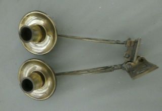 ART NOUVEAU BRASS CANDLE SCONCES.  Rd.  527794 7