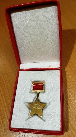 Albania Albanien Albanie Gold Medal Honour Hero of the People 3