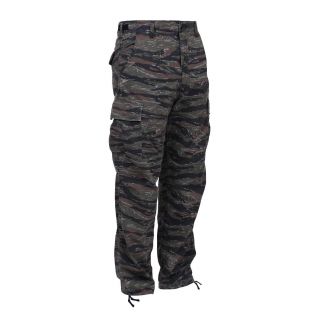 Military Style Asian Tiger Stripe Bdu Pants Camouflage 6 Pocket Trousers Mediums