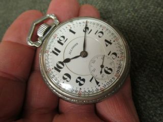 1927 Illinois 16s 21j Bunn Special Type 3 60hr Mod 14 Rr Pocket Watch For Repair