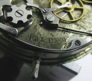Antique 1880 16S Chronograph Pocket Watch Movement Lion Mark Signed 2