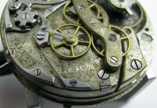 Antique 1880 16S Chronograph Pocket Watch Movement Lion Mark Signed 3