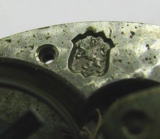 Antique 1880 16S Chronograph Pocket Watch Movement Lion Mark Signed 4
