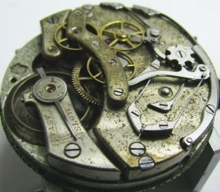 Antique 1880 16S Chronograph Pocket Watch Movement Lion Mark Signed 5