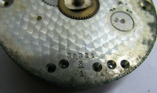 Antique 1880 16S Chronograph Pocket Watch Movement Lion Mark Signed 7