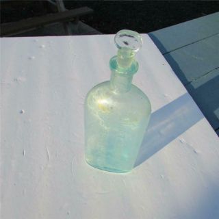 Vintage Aqua Blue Apothecary Bottle,  Lydia E Pinkham 