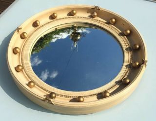 Vintage Retro Atsonea 1930 Porthole Round Convex Bullseye Mirror Made In England