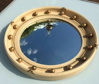 Vintage Retro Atsonea 1930 Porthole Round Convex Bullseye Mirror Made In England 2