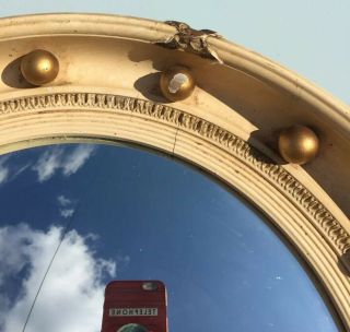 Vintage Retro Atsonea 1930 Porthole Round Convex Bullseye Mirror Made In England 3