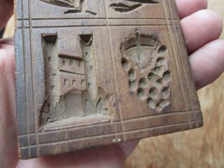 2 Antique German Black Forest - Carved WOOD - SPRINGERLE COOKIE BOARD MOLDS 2 7