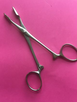 Antique Vintage Medical Surgical Instrument: Scissors Or Tweezers Or Clamp.  Q5