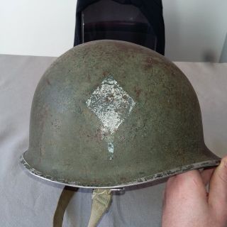 Very Rare M1 Helmet For A Paratrooper Dday Normandy Airborne Insigna