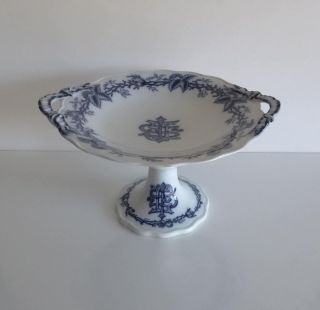 French Antique Blue/white Pedestal Dish – 1860’s - Tableware