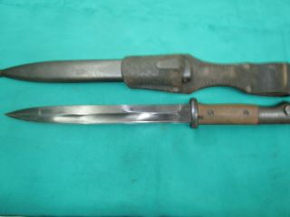 Ww2 German Matching K 98 Bayonet & Scabbard & Frog 7