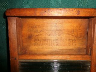 Vintage Washboard National Washboard 864 DOMESTIC SCIENCE Wood & Glass - USA 2