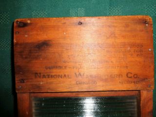 Vintage Washboard National Washboard 864 DOMESTIC SCIENCE Wood & Glass - USA 4