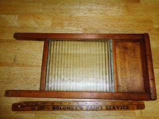 Vintage Washboard National Washboard 864 DOMESTIC SCIENCE Wood & Glass - USA 5