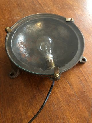 Vintage Cast Iron Bulkhead Wall Mounted Light Lamp Industrial Steam Punk Lamp